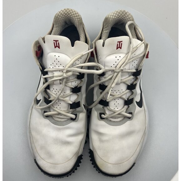 Nike Tiger Woods TW13 Men\'s 11.5 Golf Shoes 2012 White Red Rare 532622-100 main image 5